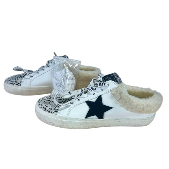New VINTAGE HAVANA Faux Shearling & Calf Hair Mixed-Media Slip-On - Picture 1 of 6